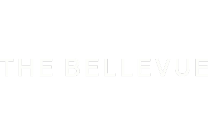 The Bellevue wordmark in white on black.