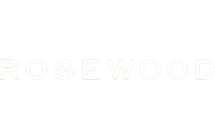 Alt text: Rosewood logo in white text on a black background