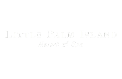 Little Palm Island Resort & Spa logo in white text on a black background